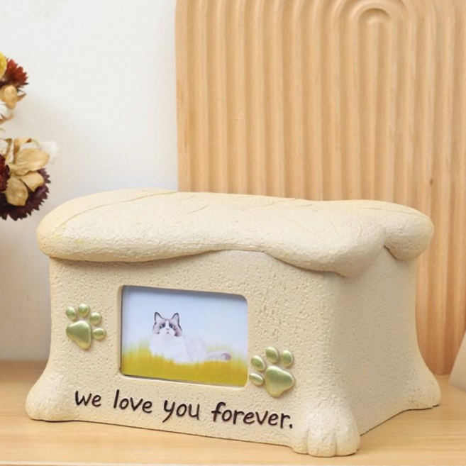 반려동물 유골함 밀폐 방습 보관 동물 유골함 강아지 고양이 동물 유골 함 유골 단지, 1개