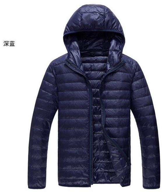 LARGE STORE日系百搭極輕素面薄羽絨連帽外套，機車外套連帽外套，男生禦寒外套