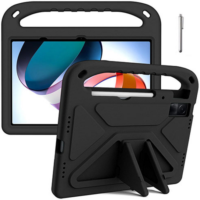 아이패드 6세대 5세대 호환 9.7인치 에바폼 케이스 (+터치펜), 블랙, 1개