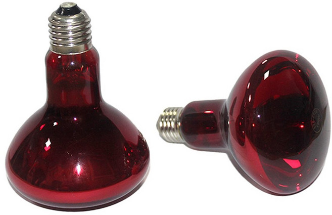 2 팩 100W 파충류 히터 전구 양서류 적외선 일출 전구 파충류 히터 전구 도마뱀 등., 빨간색