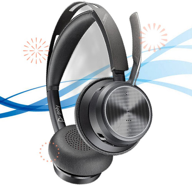 Plantronics 플랜트로닉스 노이즈캔슬링 헤드폰 Poly Voyager Focus 2 오피스 USB-A 블루투스 헤 IH
