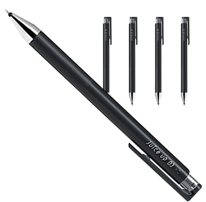 파이롯트 쥬스업 젤잉크 중성 노크펜 0.3mm, 블랙, 5개