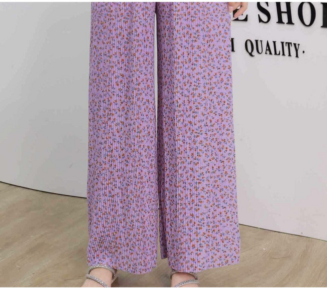 93cm 넉넉한 플리츠 꽃주름 냉기가득 홈웨어 냉장고 몸빼 바지