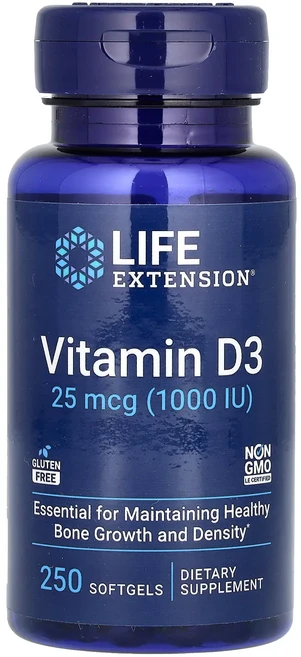 몸에 좋은 Life Extension 비타민D3 25mcg(1000IU) 소프트젤 250정 - 쿠팡