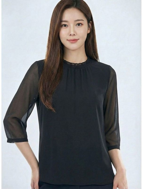 [올포유] 여성 넥스모킹 7부 소매 티블라우스 ALTRN5246-199