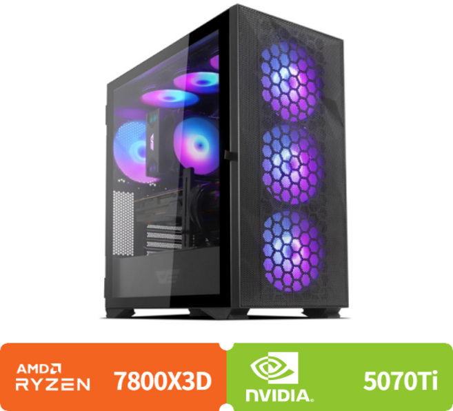 (컴퓨존) 게이밍 작업용 아이웍스X-0179 (7800X3D/ 16GB/1TB/5070 Ti/OS 미탑재), X-0179, Free DOS, 1TB, 16GB, 블랙