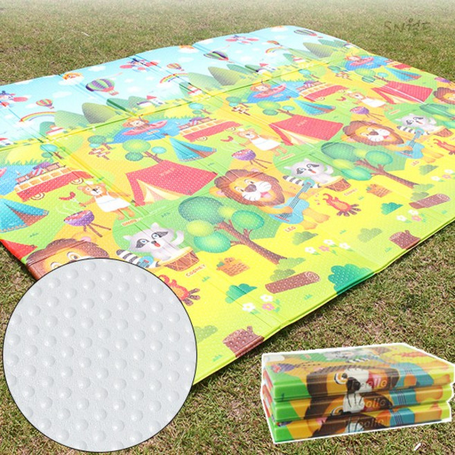 힐링캠프 3단 캠핑매트 특대형(300x230) + 전용가방, J.(양면)애니멀
