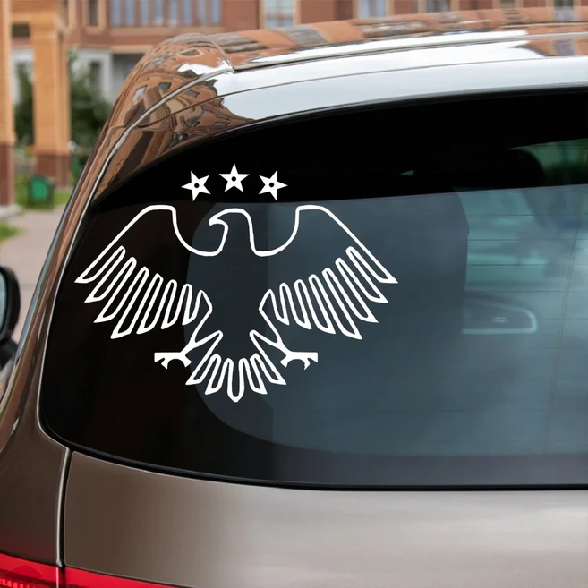 30573 # 맞춤 제작 시리아 독수리 테마 비닐 데칼 국장 스티커 (범퍼 후면 유리창 벽 문용), 02 WHITE, 07 30x22cm
