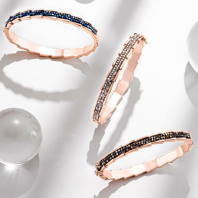 주리에떼 여성 크리스탈 로즈골드 데일리 헬리오스 뱅글 팔찌