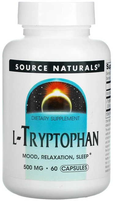 소스 내추럴스 L-트립토판 500mg 60캡슐 미국직구, 1개, 60정 - 쿠팡