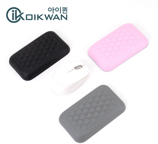 아이퀸 (가죽) 키보드 / 마우스 손목받침대 마우스패드 팜레스트 손목보호 쿠션 -단품, PU 마우스 손목받침대-그레이, 1개