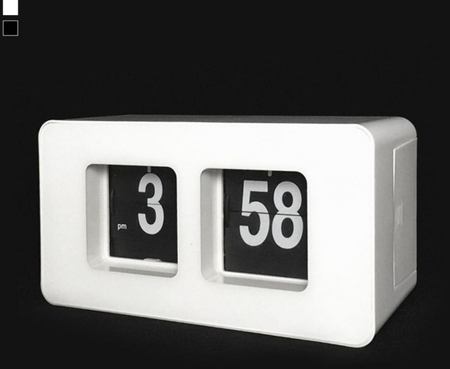 [주식회사 아생]다용도 거실 인테리어 탁상 플립 시계 벽걸이, 블랙