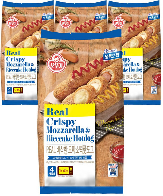 리얼 바삭한 모짜소떡핫도그 400gx4개, 4개, 400g