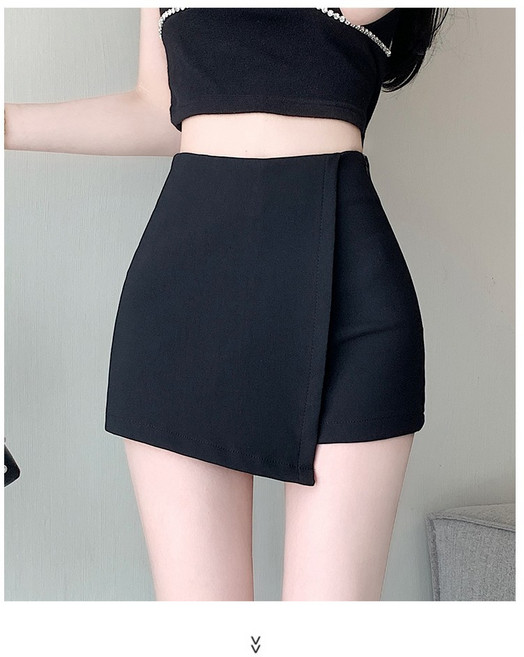 와이드 밀릭 여성 여름 슬림 미니 스커트