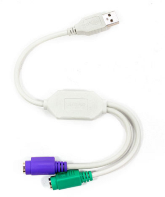 젠더/PS2 케이블 USB PS2 32cm/마우스젠더, 32cm, 1개