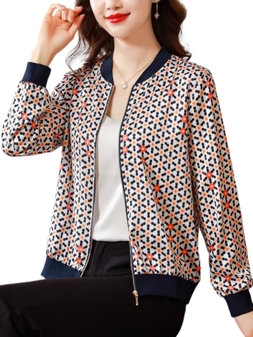 여성용 실크 코트 실크 재킷 캐주얼 카디건 야구복 Women's Jacket 뉴타임즈 X813U890