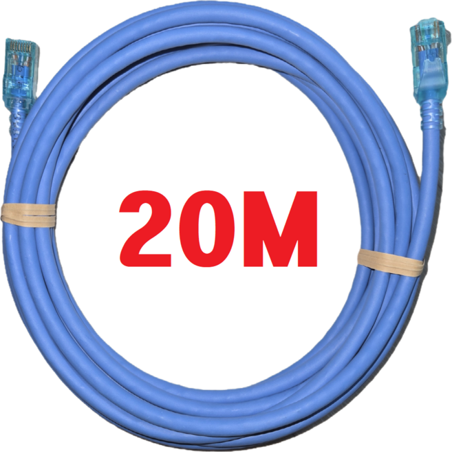 LS전선 CAT.6 UTP 수제작 1Gbps 다이렉트 랜케이블, 20m, 1개, 블루
