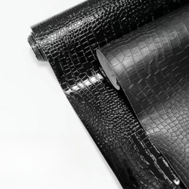 가죽시트지 악어가죽 질감 접착 인조 패치 시트 무광블랙 수리, 1. 무광 검정 50cm x 137cm