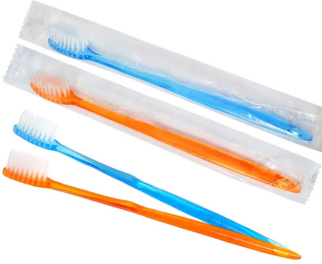 고급 미세모 일회용 칫솔 개별포장, 100개, 1개입