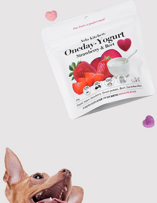 알로키친 강아지 범산목장 유기농 생과일 요거트 딸기앤비트, 1개, 35g