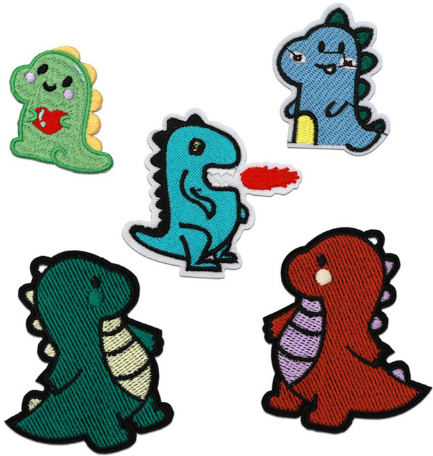 열접착식 와펜 공룡 셋트 5종 모음 자수 패치 다림질