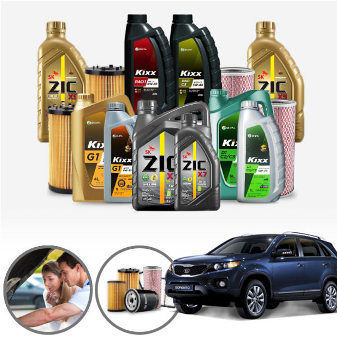 쏘렌토R(09~11) 2.0/2.2 디젤 합성엔진오일 필터세트 7리터 a2245+o096 ONL-0500306 cs02043, 킥스D1(디젤) 5W30 필터세트, 1개