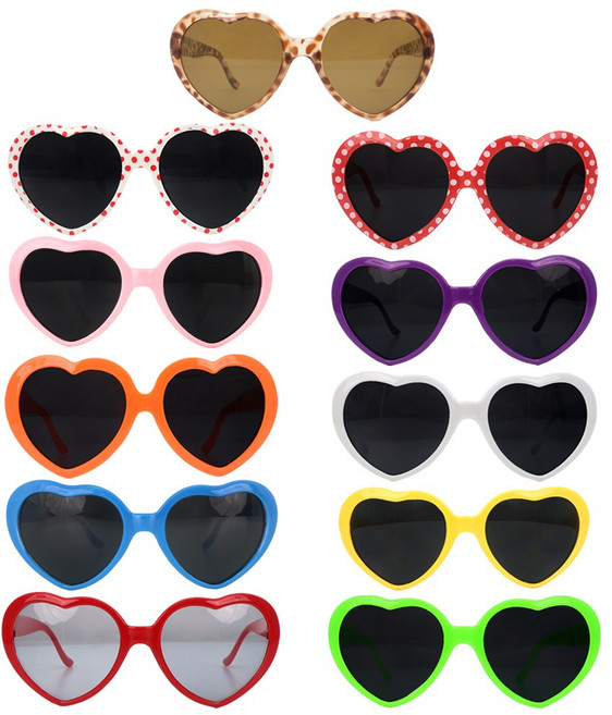 파티짱 파티 하트 안경 사진 소품, 노랑