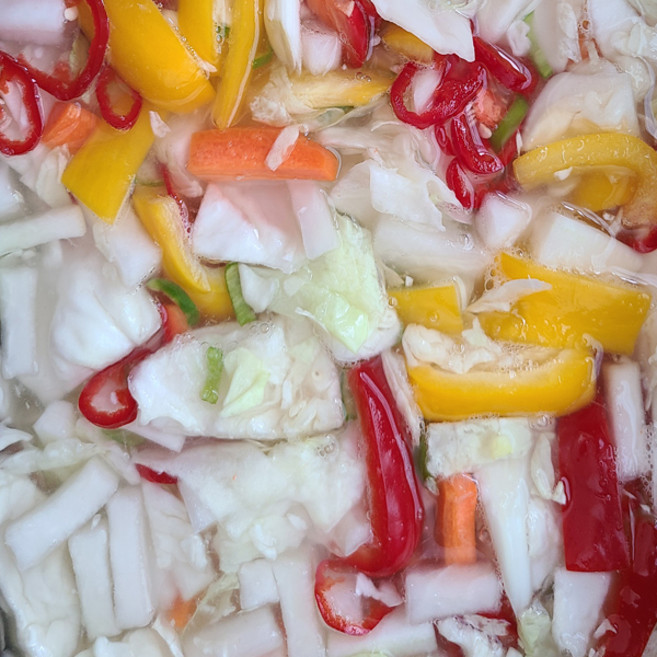 비건김치 양배추물김치(오신채) 5kg 국산재료 Vegan cabbage water_kimchi, 1개