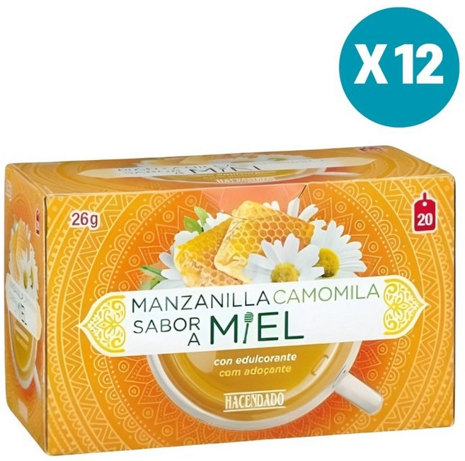 하센다도 스페인 꿀 국화차 26g 20매입 12박스, 20개입, 12개