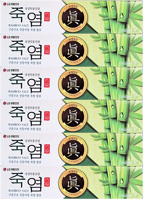LG생활건강 죽염치약 오리지날 진 160gX6개입, 160g, 12개
