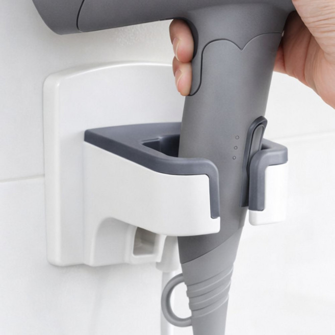 브오미 헤어드라이기거치대 드라이 걸이, 화이트, 1개