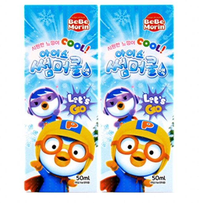 뽀로로 아이스 썸머쿨액 50ml, 2개