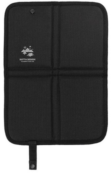 보타디자인 등산 캠핑 휴대 다용도 접이식 방석, 블랙