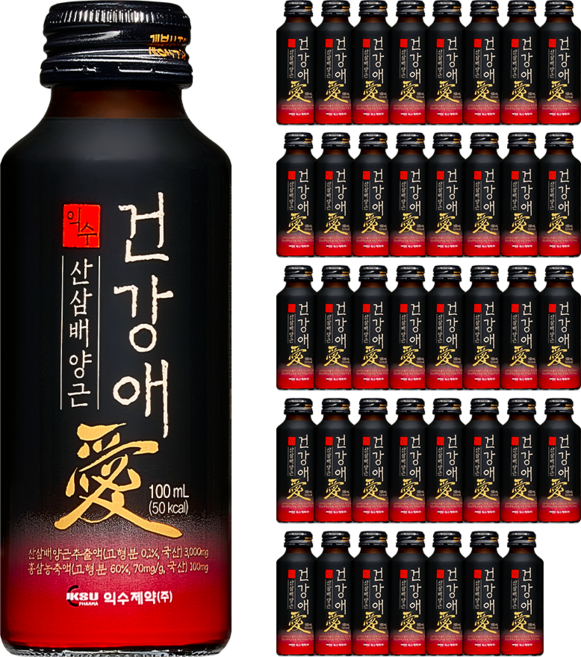 익수제약 건강애 산삼배양근, 40개, 100ml