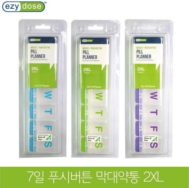 미국 이지도즈 7일 푸시막대약통 2XL 색상랜덤 67578, 1개 - 쿠팡