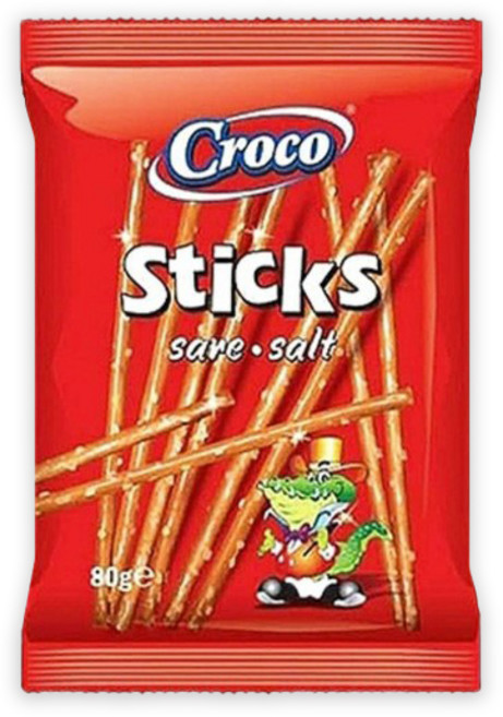 [특가세일] 크로코 쏠티드스틱 80g/프레첼스틱, 1개, 80g