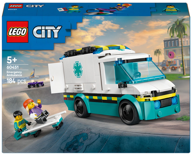 레고 시티 응급 구급차 60451, 1개, 혼합색상
