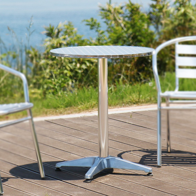 피카소가구 알루미늄 테이블 야외 철제 원형 식탁 600 800 카페 테라스 정원