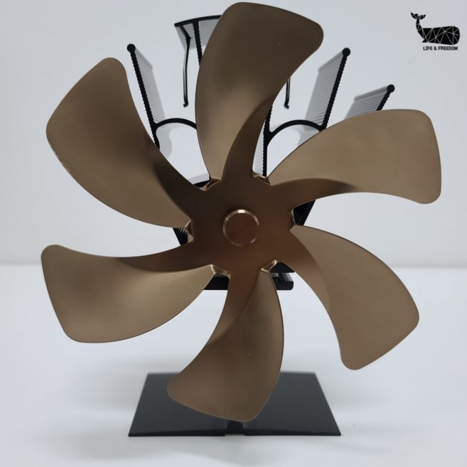 캠핑 무동력팬 무동력 에코팬 써큘레이터 TEF 화목 난로 난방, 1개, 에코팬 6P 브론즈