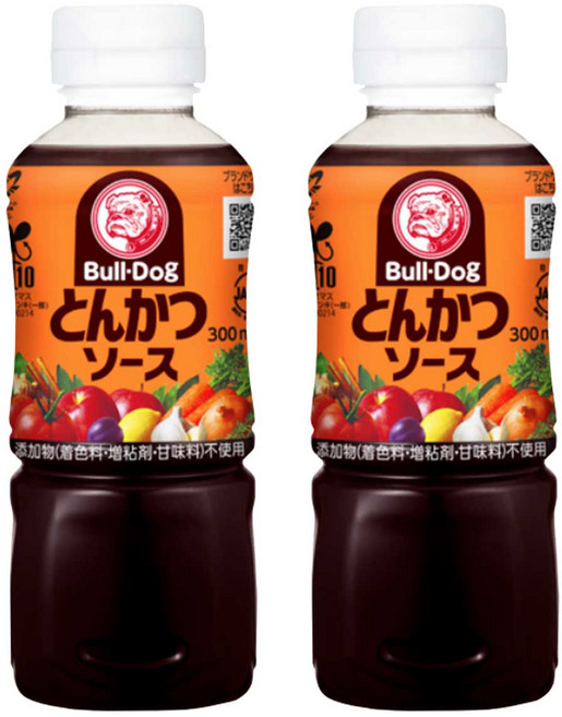 불독 야채 과일 돈까스 소스 300ml 2팩 Bull Dog Vegetable Fruit Tonkatsu Sauce, 2개