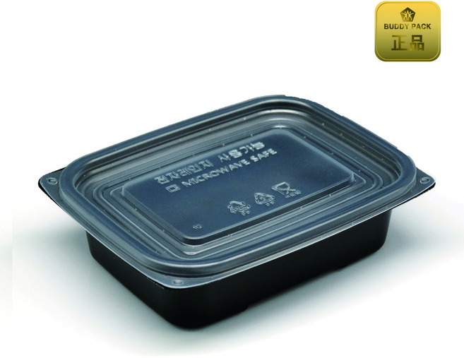 버디팩 PP 사각 죽용기 소 500ml 검정 M-1317A 전자렌지 국내생산, 500세트, 1개