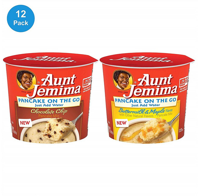 Aunt Jemima 앤트 제미마 간편식 팬케이크 컵 2가지맛 세트 60g 12팩
