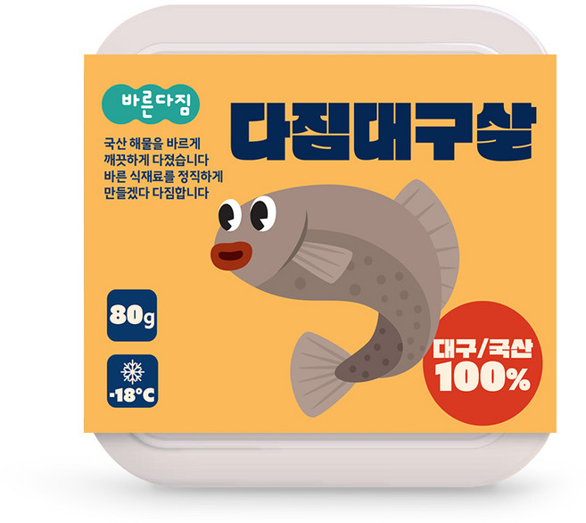 (100% 국산) 바른다짐 다짐 대구살 이유식 재료, 1개