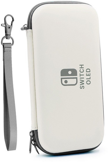 닌텐도 스위치 OLED 파우치 하드 파스텔 케이스, 그레이, 1개