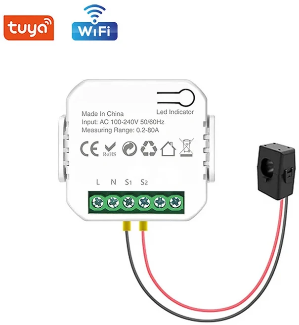 투야 스마트 라이프 WiFi 에너지 미터 80A 전력 생산 소비량 모니터링 앱 제어 원격, 01 Upgrade WIFI 1CT