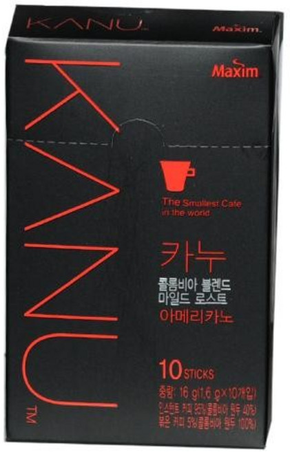 맥심카누 마일드 로스트 아메리카노 1.6gx10T 동서식품, 없음