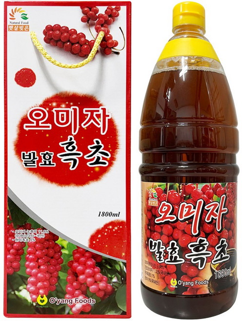 오양식품 오미자 발효흑초, 1.8L, 1개