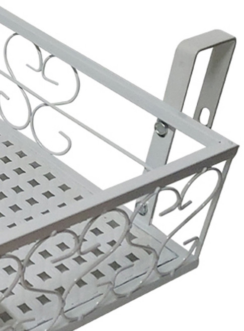 MK 화분걸이 고리 난간용 창틀용, 화이트