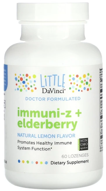 리틀다빈치 키즈 Immuni-Z + 엘더베리 내추럴 레몬 로렌지 60정, 1개, 60개입 - 쿠팡