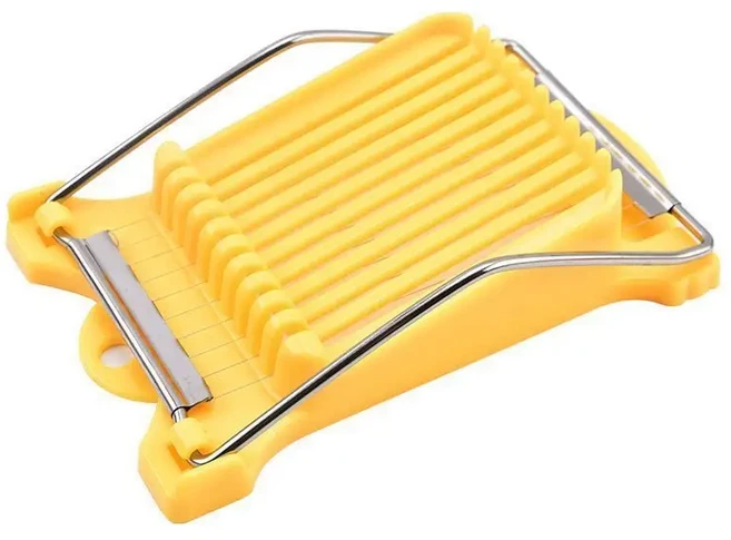 햄소시지 슬라이서 절단 및 다이싱 도구 런천미트 계란 과일 분할기, 02 옐로우